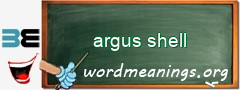 WordMeaning blackboard for argus shell